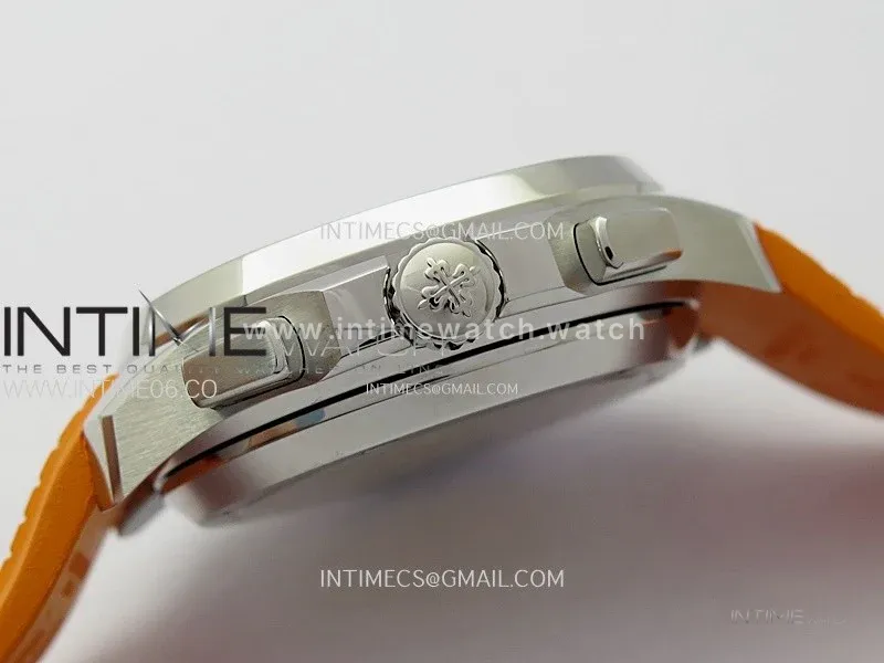 Aquanaut 5968 SS YLF Best Edition Gray Dial on Orange Rubber Strap A520