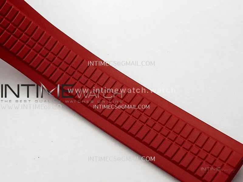Aquanaut 5167 SS 3KF Best Edition Gray Dial On Red Rubber Strap A324 Super Clone V2
