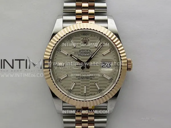 DateJust 126331 904L SS/RG JDF 1:1 Best Edition RG Fluted Dial Stick Markers on Jubilee SS/RG Bracelet