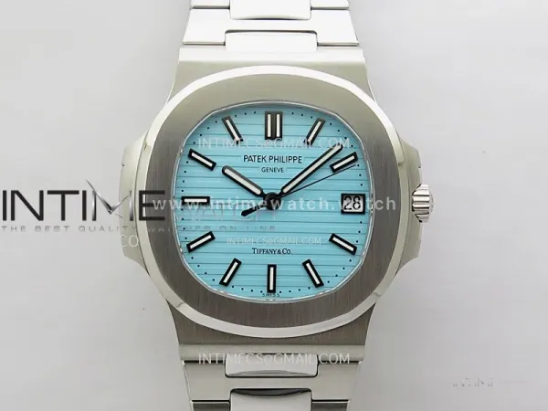 Nautilus 5711/1A-018 PPF 1:1 Best Edition Tiffany Blue Textured Dial on SS Bracelet Super Clone 26-330 V5