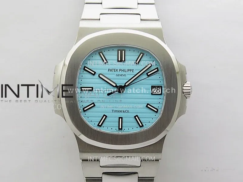 Nautilus 5711/1A-018 PPF 1:1 Best Edition Tiffany Blue Textured Dial on SS Bracelet Super Clone 26-330 V5