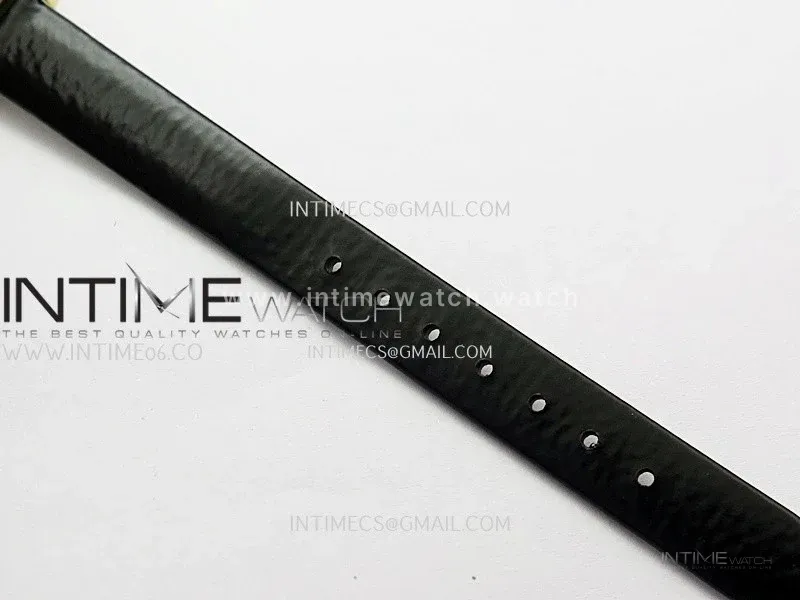 Tank Must Mini 16.5mm YG 8848F 1:1 Best Edition White Dial On Black Leather Strap Ronda Quartz