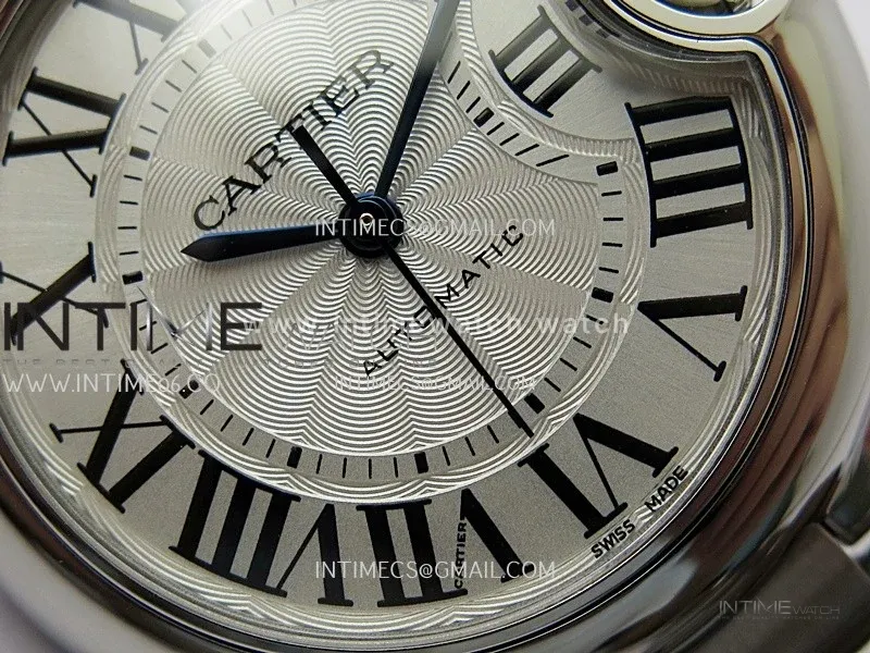 Ballon Bleu 33mm SS AF 1:1 Best Edition White Textured Dial On SS Bracelet Super Clone A1853