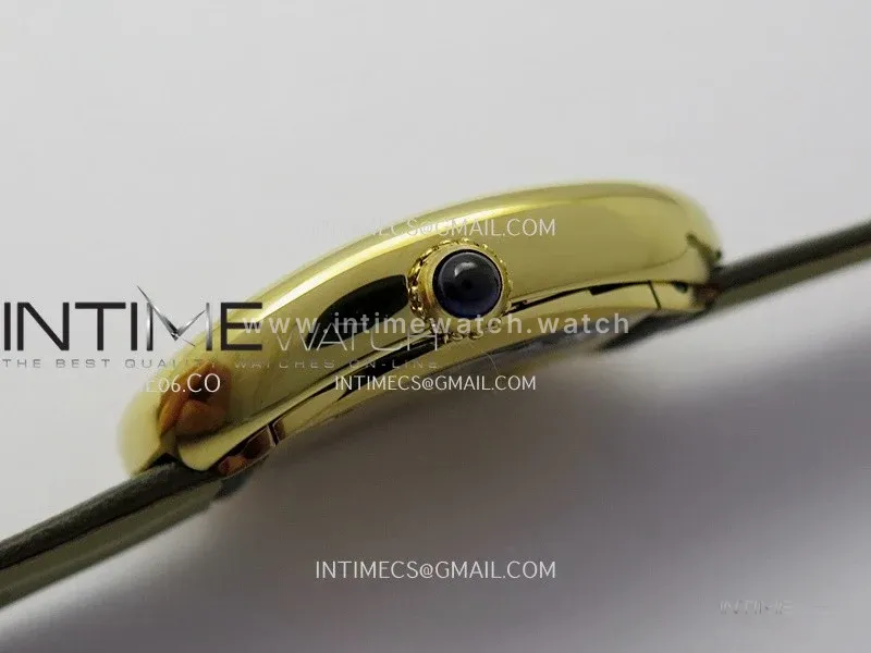 Baignoire Watch YG AF 1:1 Best Edition Brown Dial On Brown Croco Strap RONDA Quartz
