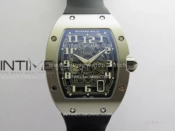 RM67-01 Real Power Reserve Ti R7F Best Edition Skeleton Dial On Black Rubber Strap CRMA7 Clone (Free Nylon Strap And Tool)