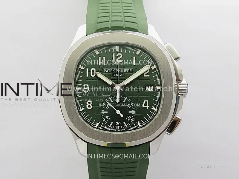 Aquanaut 5968G-010 Green Dial on Green Rubber Strap in Steel