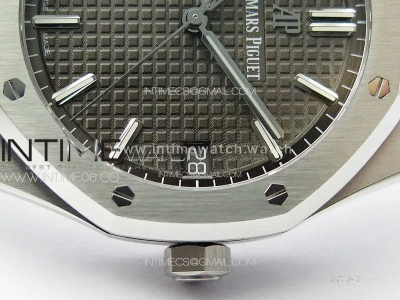 Royal Oak 41mm 15500 SS ZF 1:1 Best Edition Gray Textured Dial on SS Bracelet A4302 Super Clone V3