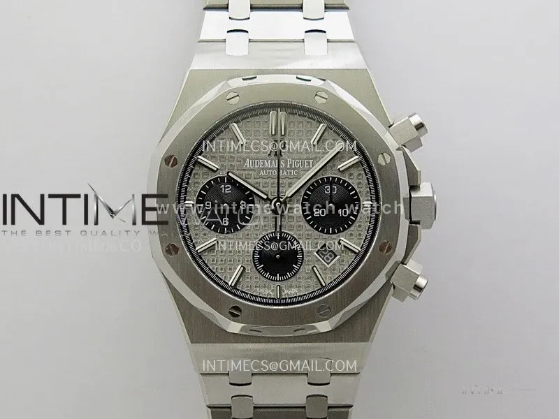 Royal Oak Chrono 26331ST SS IPF 1:1 Best Edition Gray Dial Black Subdial on SS Bracelet A7750