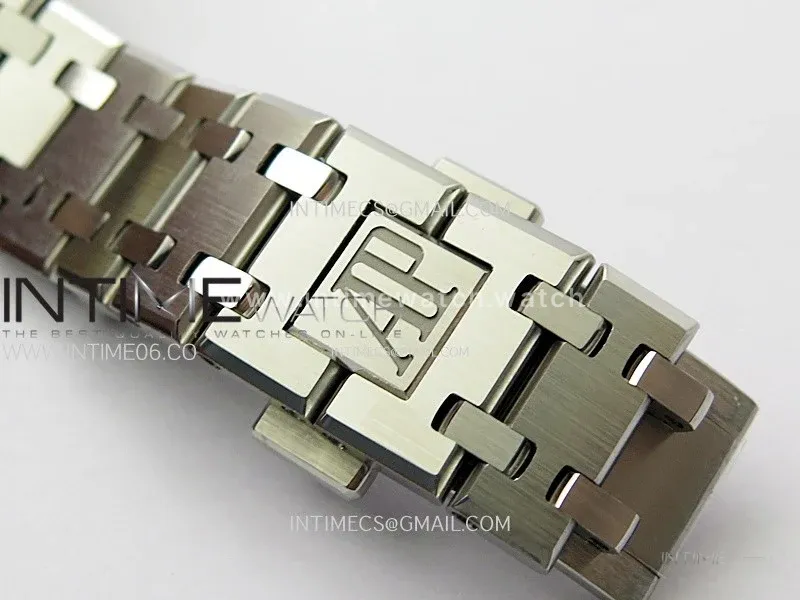 Lady Royal Oak 33mm 67651 SS ZF 1:1 Best Edition White Textured Dial on SS Bracelet RONDA Quartz