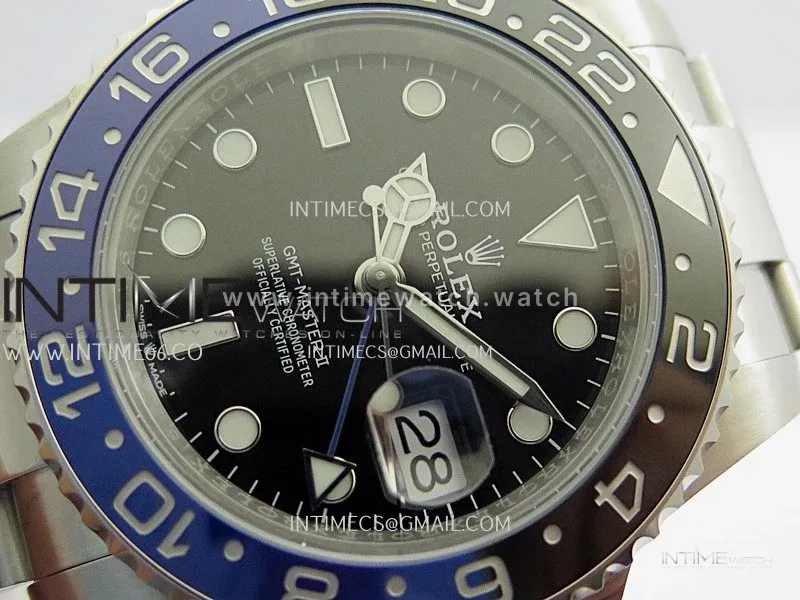 GMT-Master II 126710 BLNR Black/Blue Ceramic WF 1:1 Best Edition Black Dial On Oyster Bracelet DD3285 CHS
