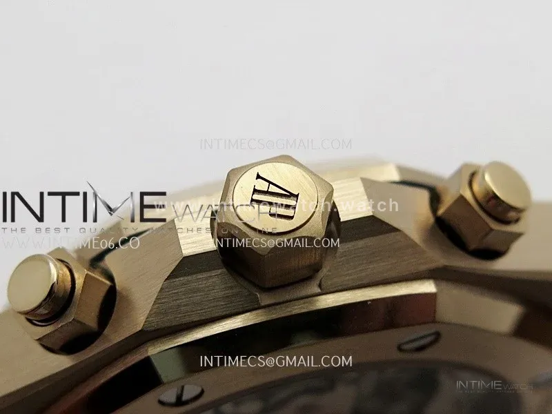 Royal Oak Chrono 26240 RG Gain Weight V2 DDF 1:1 Best Edition Blue Dial RG Bracelet Super Clone DD4401 (SW Dial)