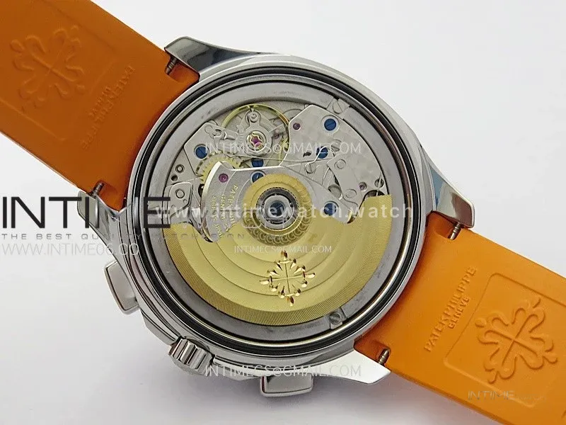 Aquanaut 5968 SS YLF Best Edition Gray Dial on Orange Rubber Strap A520