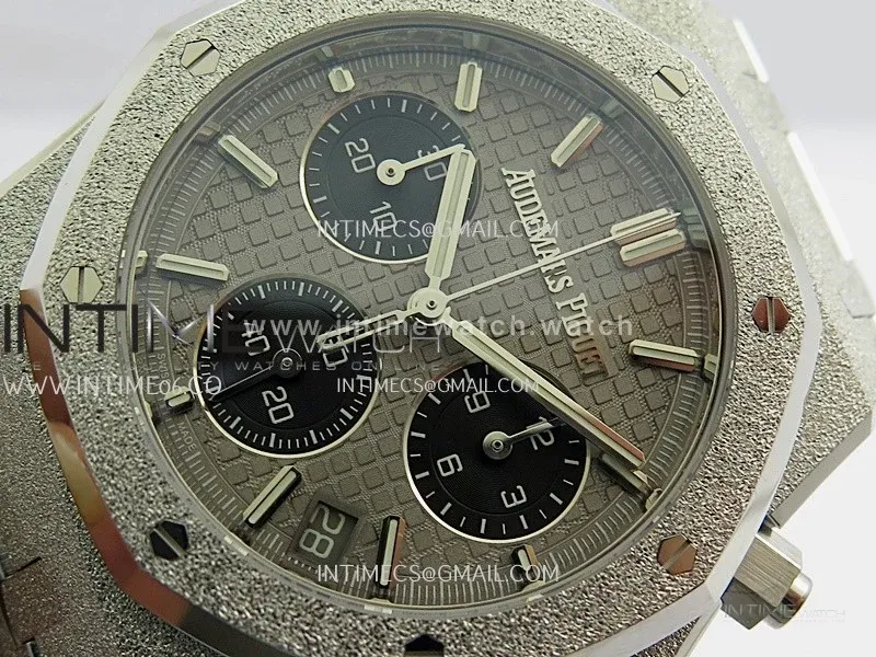 Royal Oak Chrono 26240 Frosted SS Gain Weight V2 DDF 1:1 Best Edition Gray Dial Frosted SS Bracelet Super Clone DD4401 (SW Dial)