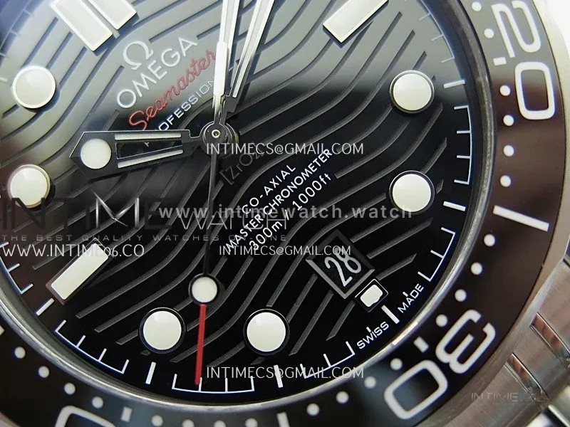 Seamaster Diver 300M VSF 1:1 Best Edition Black Ceramic Black Dial on SS Bracelet A8800 V2