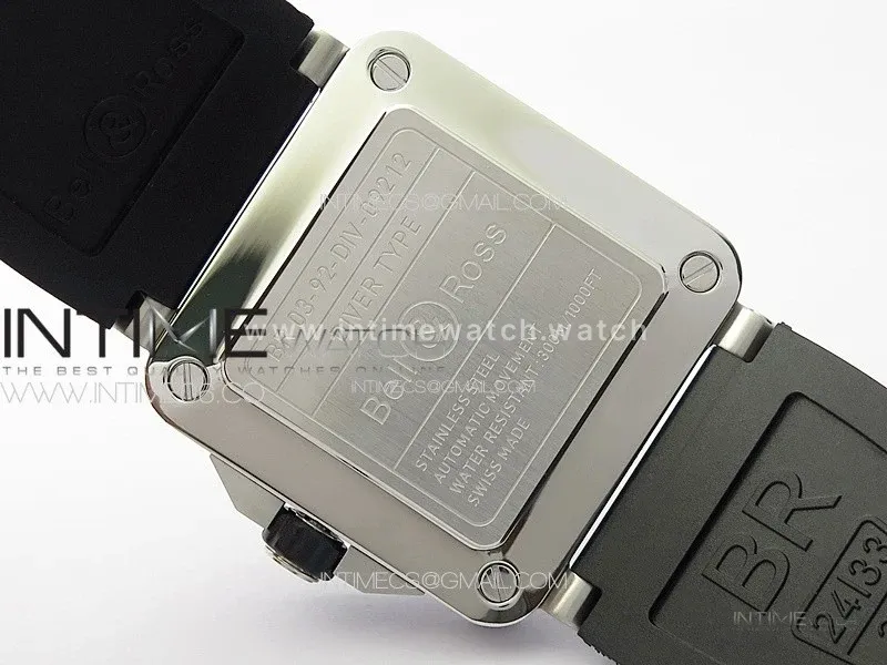 BR 03-92 Diver SS B12 1:1 Best Edition Orange Dial on Black Nylon Strap A2824 (Free Leather)