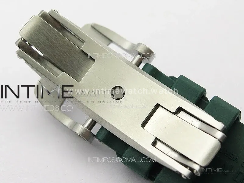 RM055 Real Ceramic Case KUF Best Edition Green Crown on Green Rubber Strap MIYOTA8215