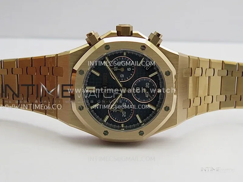 Royal Oak Chrono 26240 RG Gain Weight V2 DDF 1:1 Best Edition Blue Dial RG Bracelet Super Clone DD4401 (SW Dial)