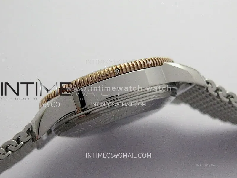 SuperOcean 42mm AB2010 SS/RG GF 1:1 Best Edition Blue Dial Blue Ceramic Bezel On SS Bracelet A2824
