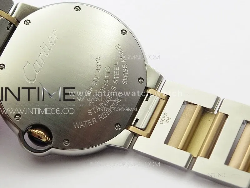 Ballon Bleu 33mm SS/RG 3KF 1:1 Best Edition White MOP Dial on SS Bracelet A076