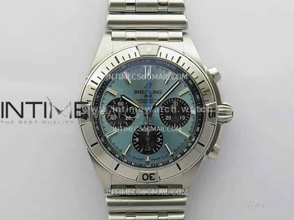 Chronomat B01 42mm SS TF 1:1 Best Edition Ice Blue Dial on SS Bracelet A7750