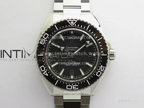 Seamaster 2025 New Model 217.32.42.21.01 Black Ceramic Bezel VS+F Black Dial On SS Bracelet A8912 (Free Rubber Strap)