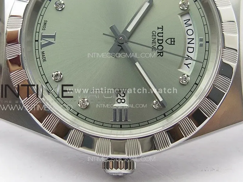 Prince Bay 41mm A7F 1:1 Best Edition Silver Dial Diamonds Markers on SS Bracelet A2824