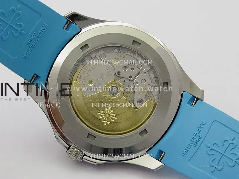 Aquanaut 5167 SS DDF 1:1 Best Edition Black Dial On Blue Rubber Strap Super Clone DD324