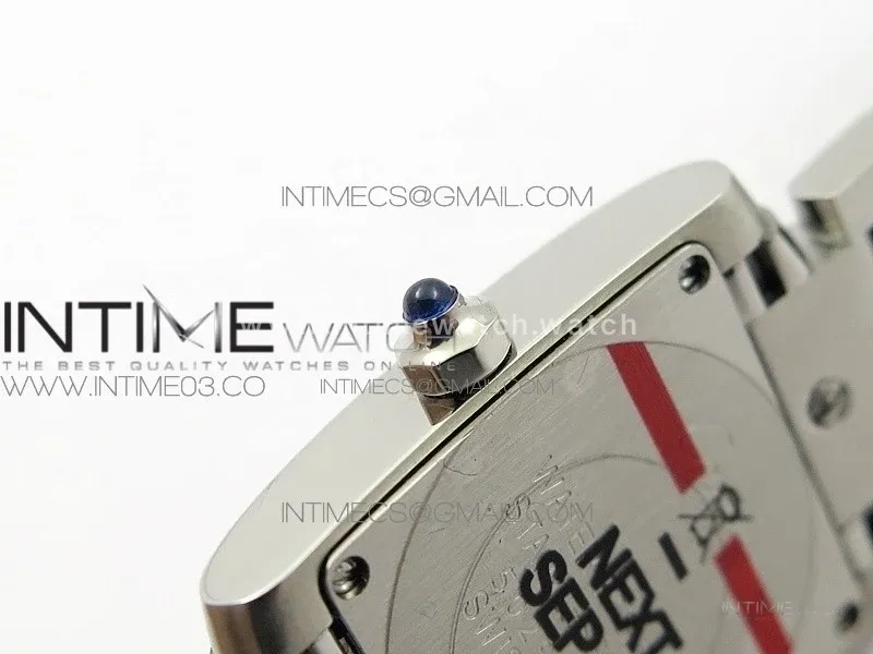 Tank Francaise Ladies 25mm SS 8848F 1:1 Best Edition White Dial Diamond Markers on SS Bracelet Ronda Quartz
