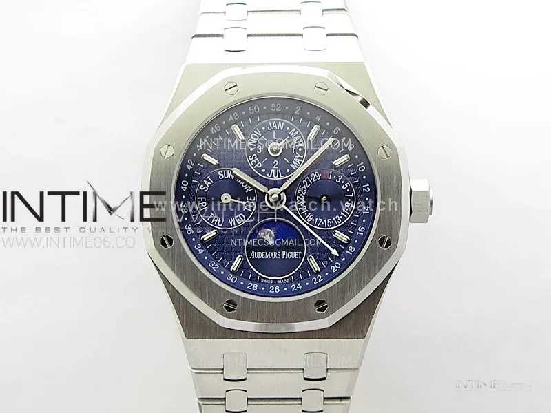 Royal Oak 41mm Complicated 26574 SS BBS Best Edition Blue Dial on SS Bracelet A5134