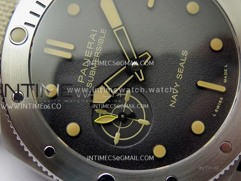 PAM1518 Submersible 44mm VSF 1:1 Best Edition Gray Ombre Dial on Camouflage Strap P900