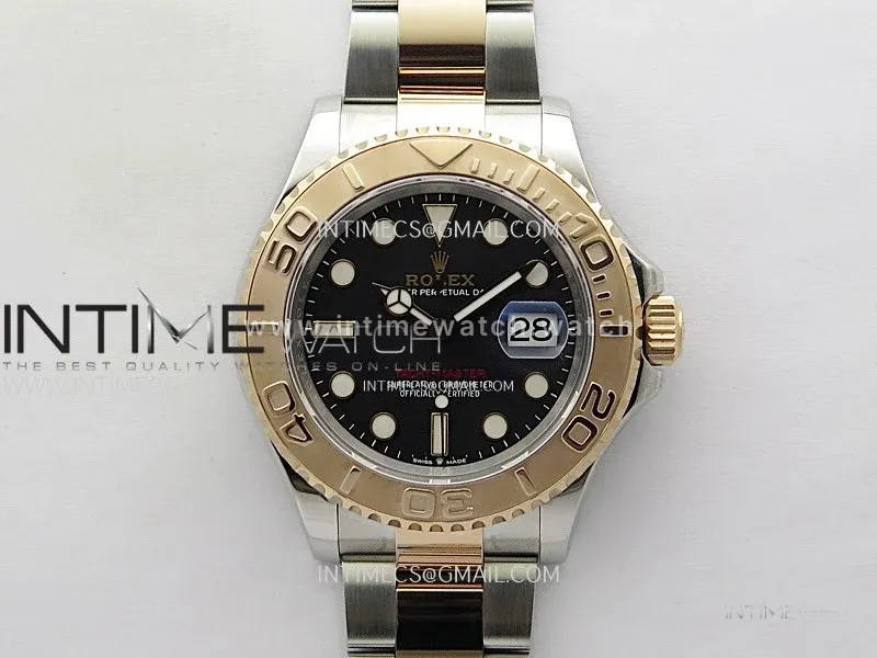 Yacht-Master 126621 904L/RG C+F 1:1 Best Edition Black Dial On 904L/RG Bracelet VR3235