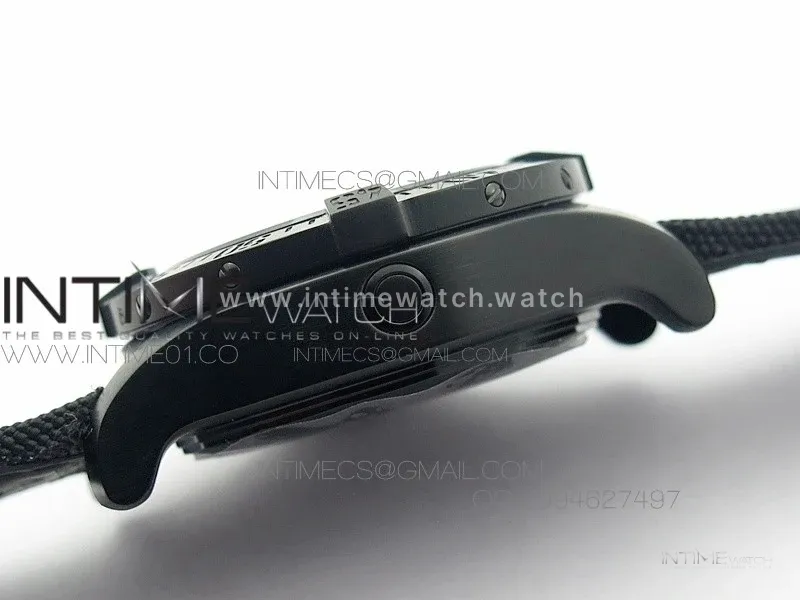 Avenger II Seawolf PVD Black Dial Yellow Markers on Black Nylon Strap A2836