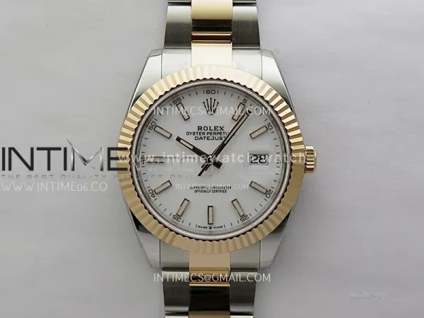 DateJust 41 126331 ARF 1:1 Best Edition 904L Steel White Dial on SS/RG Oyster Bracelet SH3235（Gain Weight）