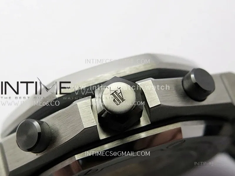 Royal Oak Offshore 42mm SS TKF Best Edition Black Dial on Black Leather Strap A3126