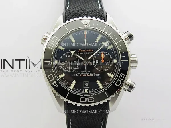 Planet Ocean Master Chronometer Black Ceramic Bezel SS SCF 1:1 Best Edition Black Dial on Black Rubber Strap A9900