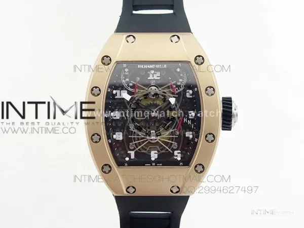 RM022 RG Skeleton Dial on Black Rubber Strap MIYOTA 9015