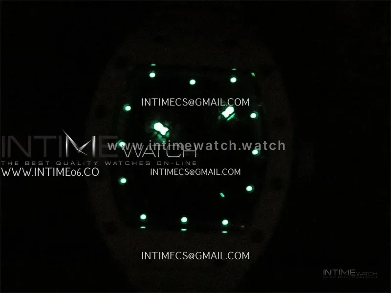 RM055 White Ceramic RMF Skeleton Dial On White Rubber Strap RMUL2 Super Clone