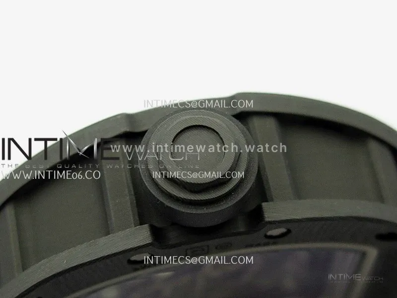 RM055 RG Inner Bezel Black Crown NTPT ZF 1:1 Best Edition on Black Rubber Strap RMUL2 Super Clone V2