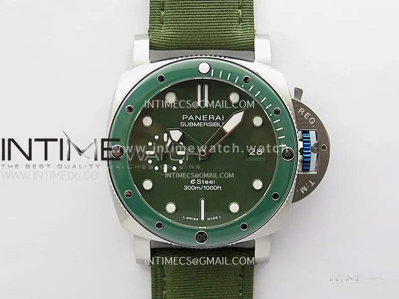 PAM1287 V TTF Best Edition Green Dial on Green Leather Strap P.900 Clone