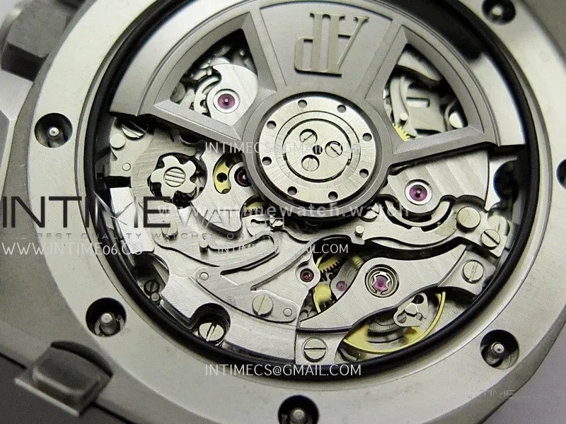 Royal Oak Offshore 43mm 26420 Ceramic Bezel SS DDF 1:1 Gray Dial On Gray Rubber Strap DD4401 Super Clone