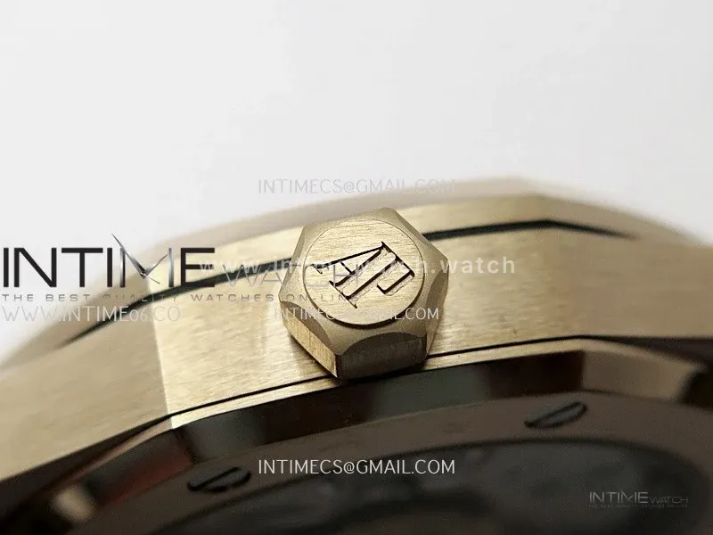 Royal Oak 41mm 15510 Gain Weight V2 DDF 1:1 Best Edition Black Dial On Black Leather Strap Super Clone DD4302