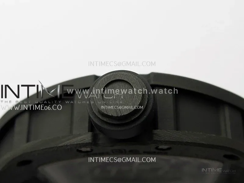 RM055 Real NTPT RG Inner RMF Best Edition Skeleton Dial on Black Rubber Strap RMUL2 Super Clone