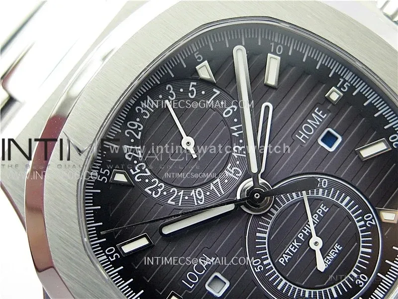Nautilus 5990 SS SPPF 1:1 Best Edition Gray Dial on SS Bracelet Super Clone A28-520
