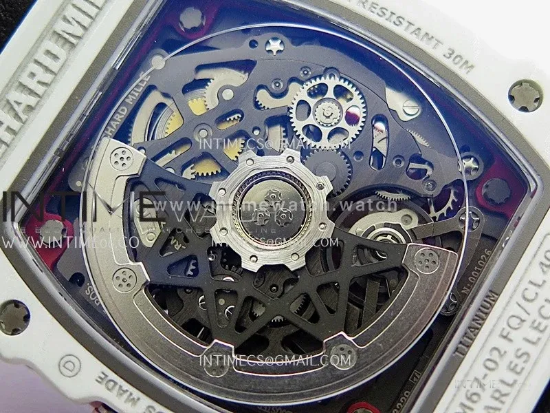 RM67-02 Charles White NTPT Umi Office 1:1 Beat Edition Red/White Skeleton Dial On Red Nylon strap CRMA7 Clone V2