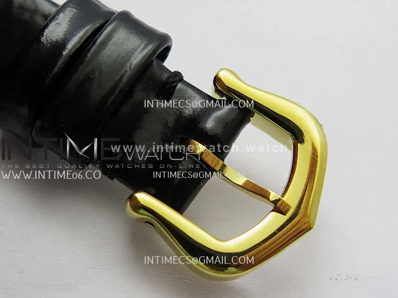 Tank Must Mini 16.5mm YG 8848F 1:1 Best Edition White Dial On Black Leather Strap Ronda Quartz