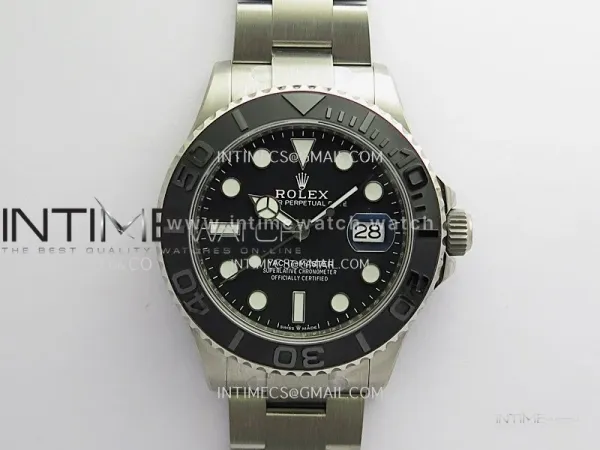 Yacht-Master 226627 Titanium Gold 1:1 Best Edition Black Dial On Titanium Bracelet SH3235 (Free Sprung)