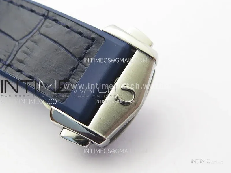 Constellation 41mm RG/Blue Ceramic Bezel VSF 1:1 Best Edition Blue Dial on Blue Gummy Strap A8900