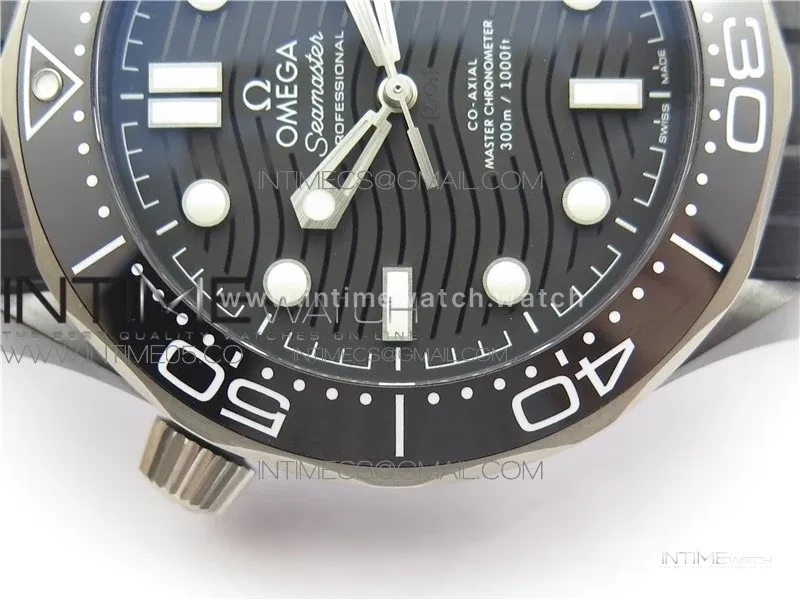 Seamaster Diver 300M Real Ceramic Case VSF 1:1 Best Edition on Black Rubber Strap A8806