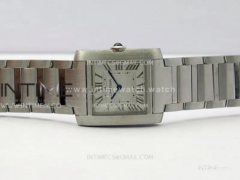 Tank Francaise Ladies 27mm SS 8848F 1:1 Best Edition Silver Dial on SS Bracelet Ronda Quartz V2