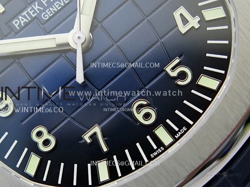 Aquanaut Jumbo 5168G-001 SS PPF 1:1 Best Edition Blue Dial on Blue Rubber Strap Super Clone 26-330 V2
